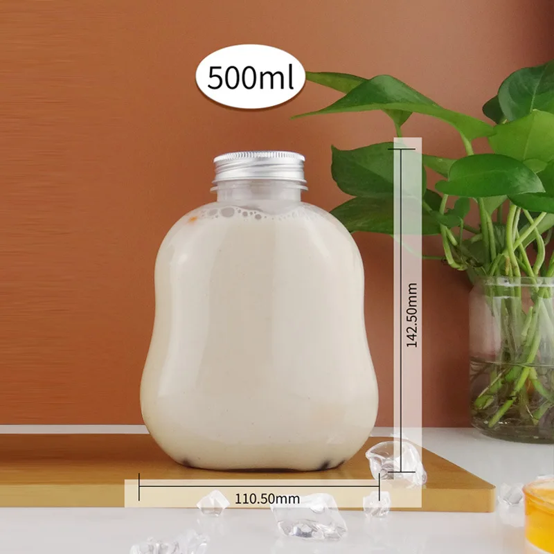 400ml 500ml Drinking Plastic Tea Bottle Juice Bottle  Milk Tea Cup