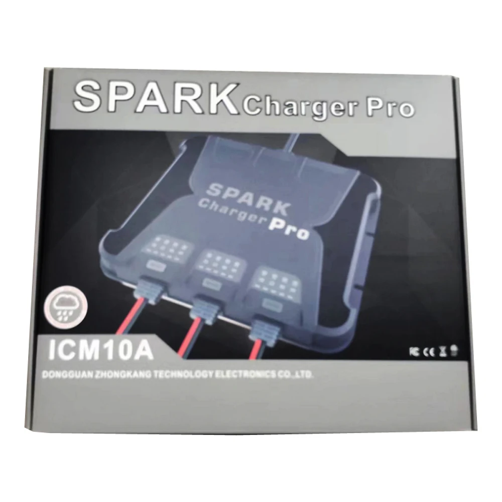 12V Waterproof Onboard Battery Charger 10AMP, Battery Maintainer & Desulfator for SLA/AGM, Lithium (LiFePO4)