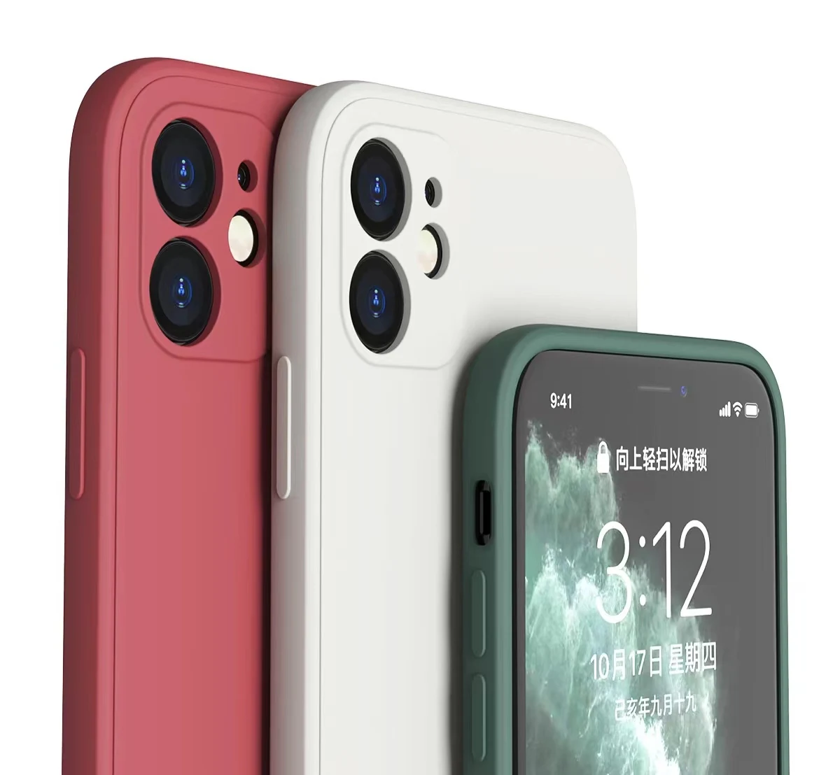 Simple new solid color cell phone case official original logo liquid silicone phone case cover for iphone15 14 13 12 pro max