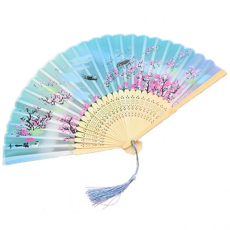 Wholesale fan Tang Dynasty style folding fan female Chinese style children classical costume dance bamboo fan