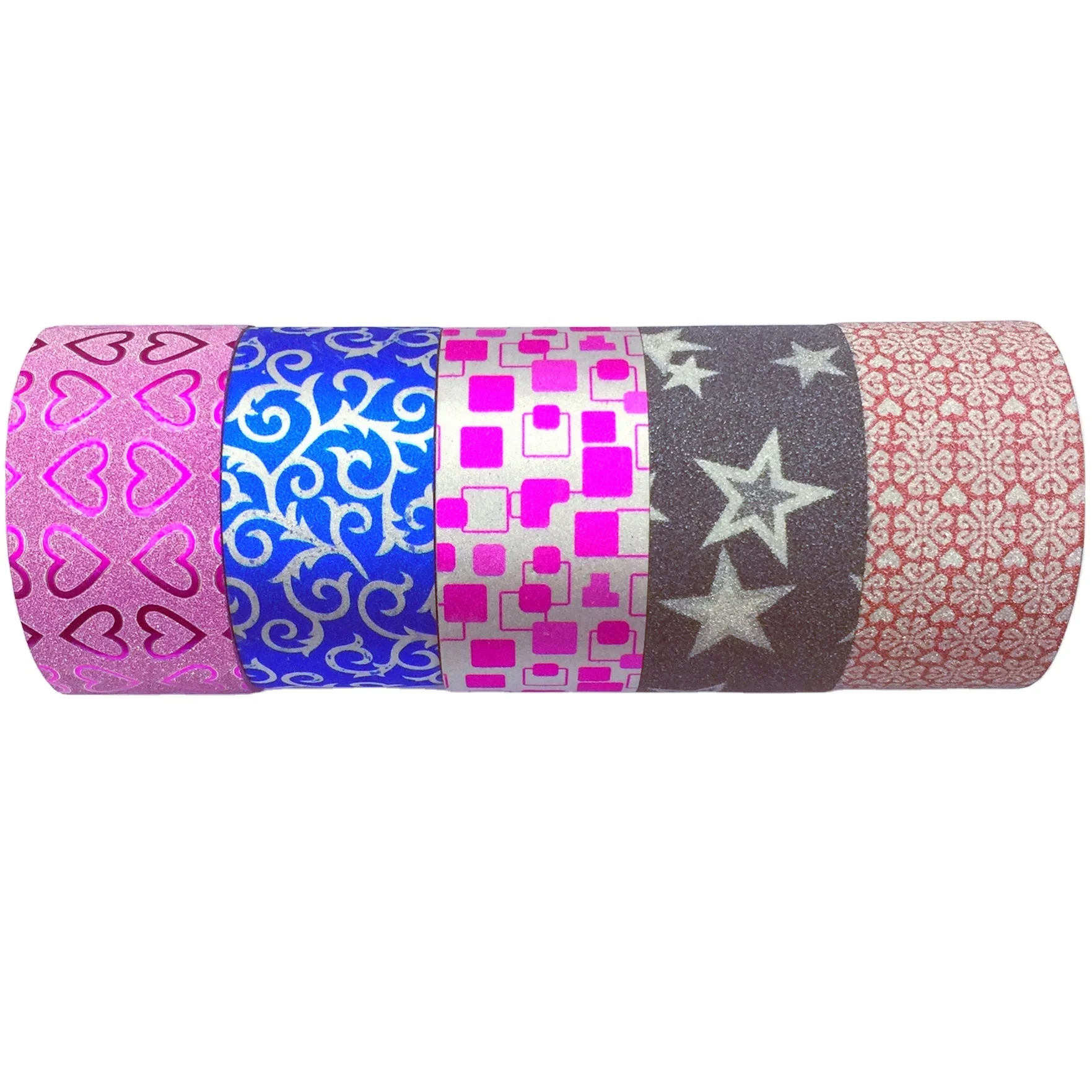 hot selling glitter adhesive tape gift packing tape wall decoration paper tape