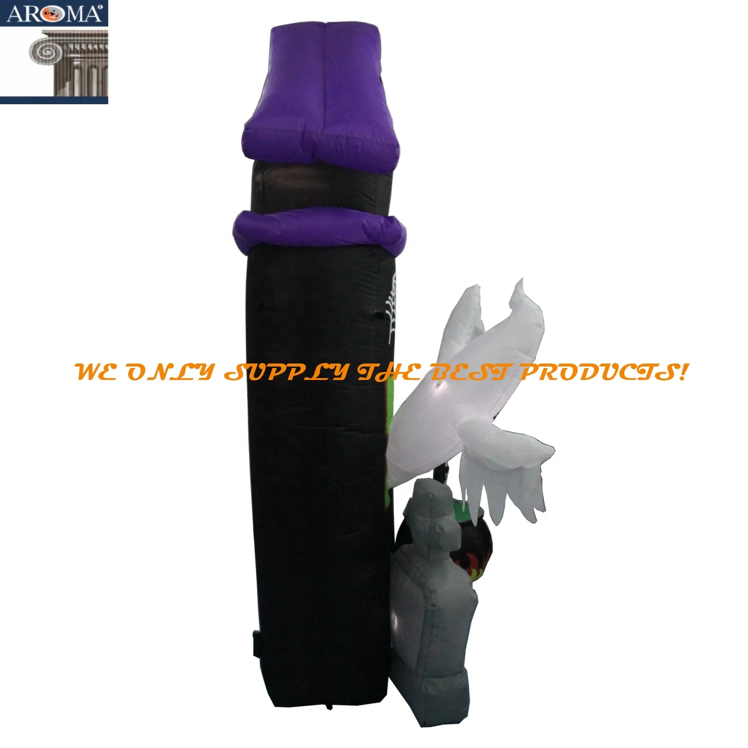 Halloween Decoration 9ft Inflatable Arch Gate with Ghost Bowl Tombstone LED For Halloween Party Haunted House Yard garden