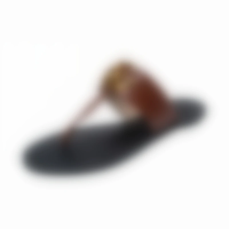 Wholesale designer brand sandal fashion ladies flat sandals PU leather flip flops slipper for women