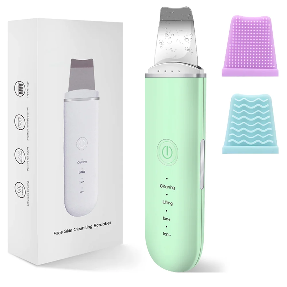 2023 Sonic Facial Skin Scrubber Peeling Face Skin Spatula Facial Ultrasonic Skin Scrubber