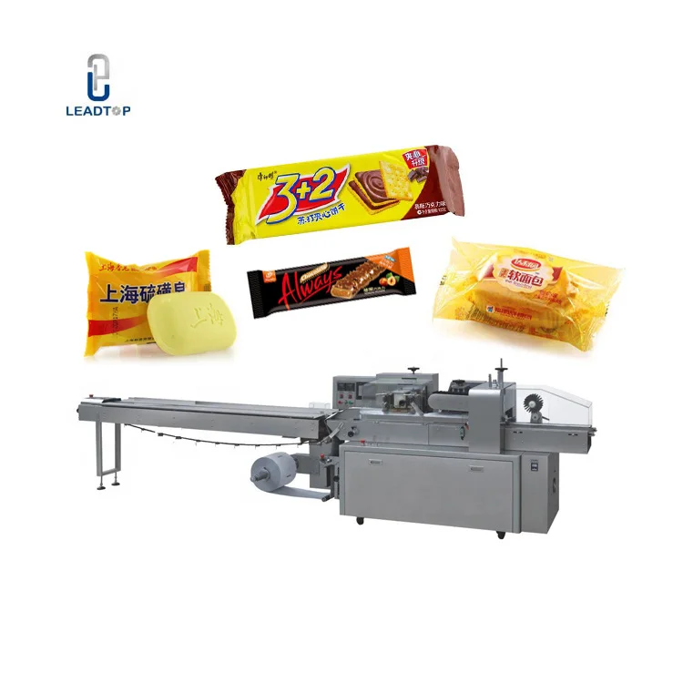 Cotton Swab Packing Pillow Type Automatic Ice Fruit Net Making Cake Flow Pack Nitrogen Packaging Machine