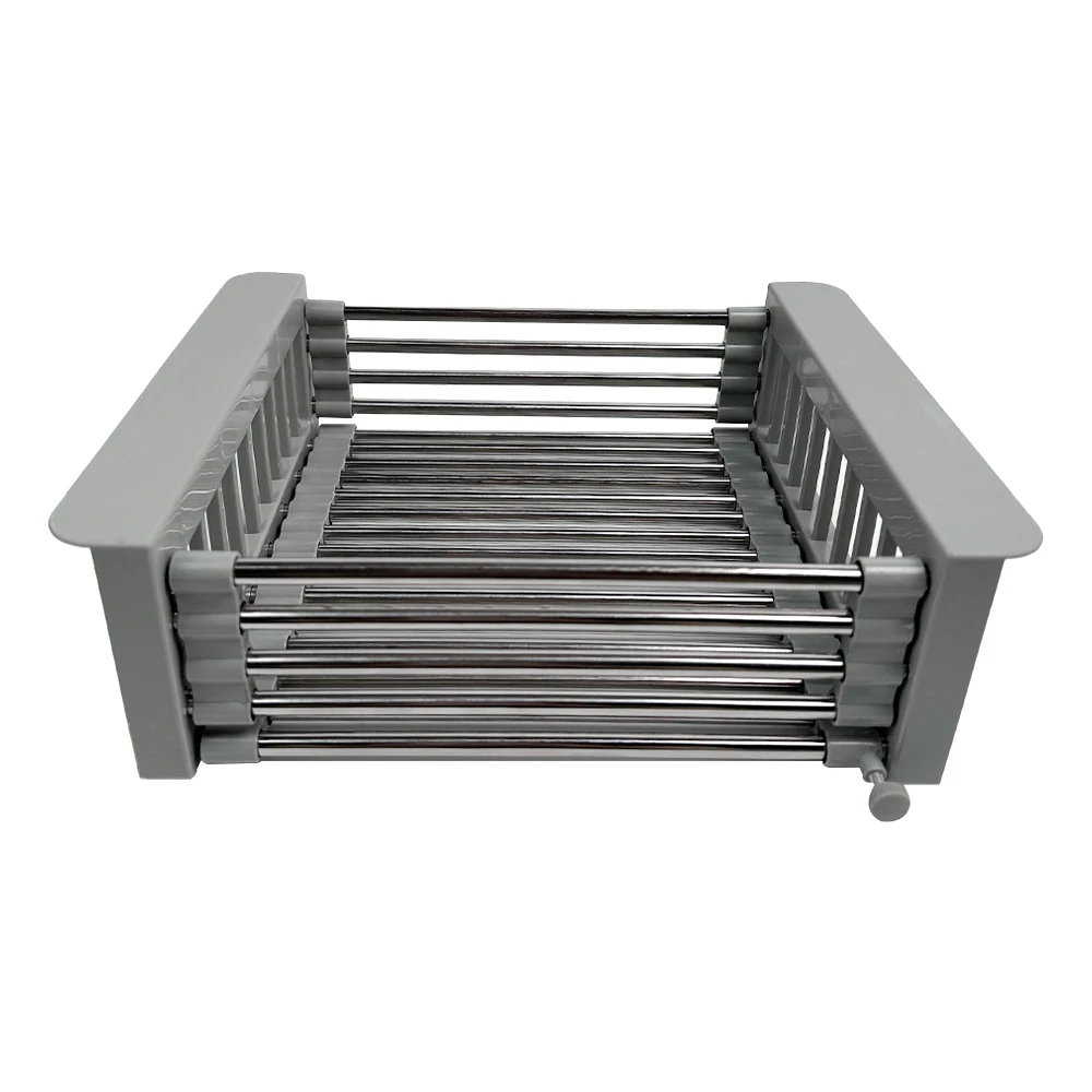 Hot Sale Vegetables Fruits Cleaning Steel Foldable Kitchen Accessories Tools Sink Adjustable Telescopic Portable Drain Basket