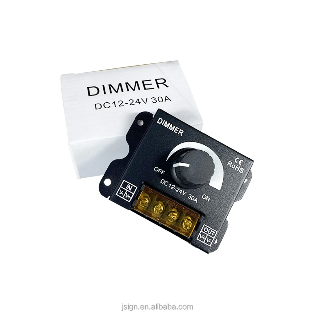 DC 12-24V 30A led neon light accessary manual dimmer black manual dimmer led light