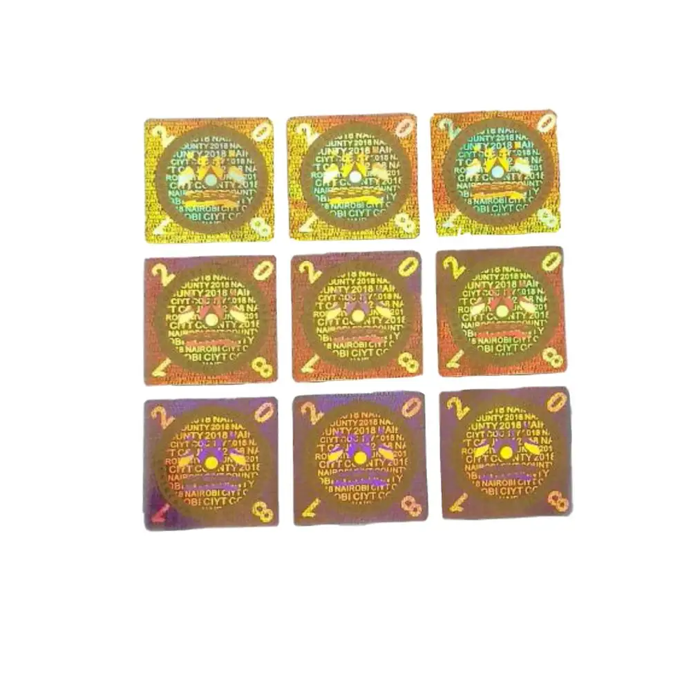 Custom 3D dynamic pattern hologram security encryption mark printing label sticker