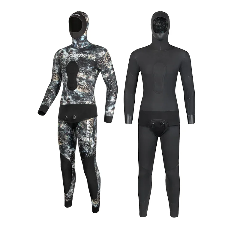 DIVESTAR Spearfishing Wetsuit Coral Camouflage Fishing Wetsuits GBS Open Cell Lining Diving Neoprene Suit 3MM