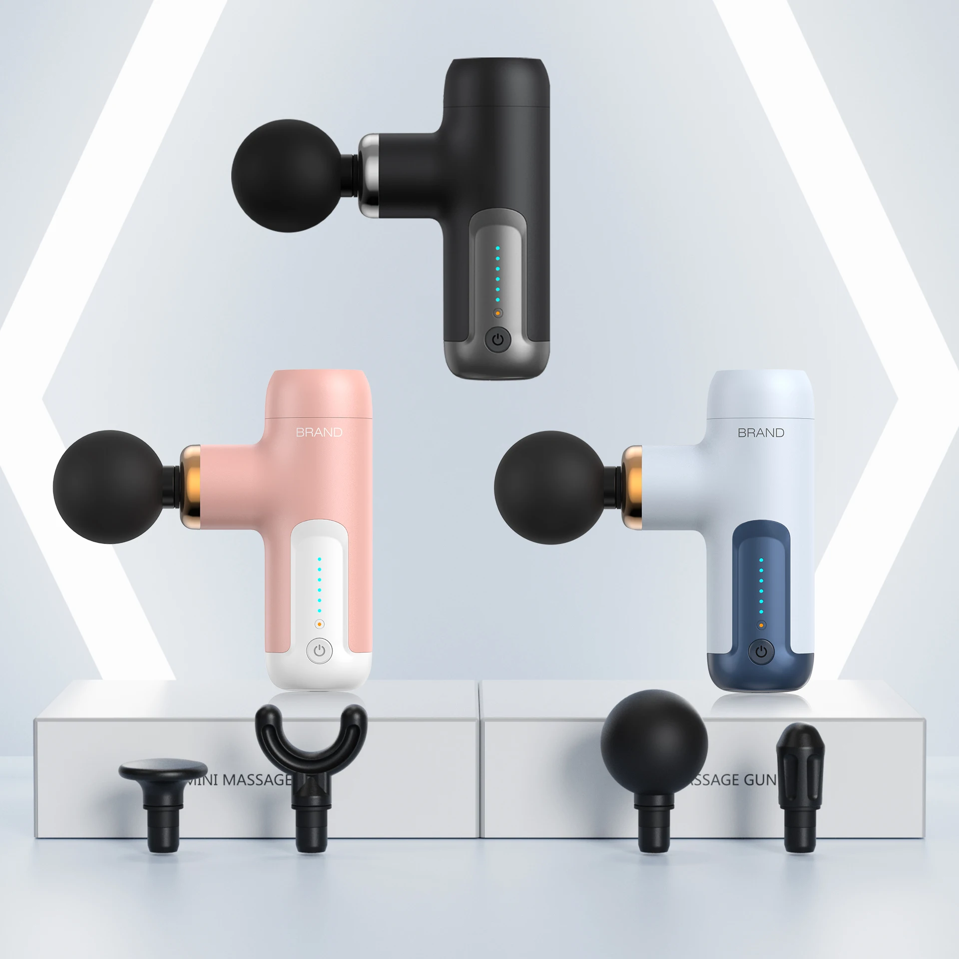 Factory Good Price New Patent Fascia Gun Booster Small Size Portable Deep Vibration Tissue Percussion Muscle Mini Massage Gun