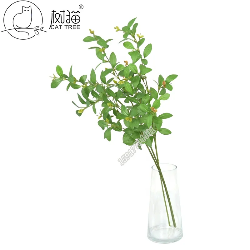 Cheap plastic flower 90 cm artificial tree branches leaves artificial aglaonema plants for Window Decoration