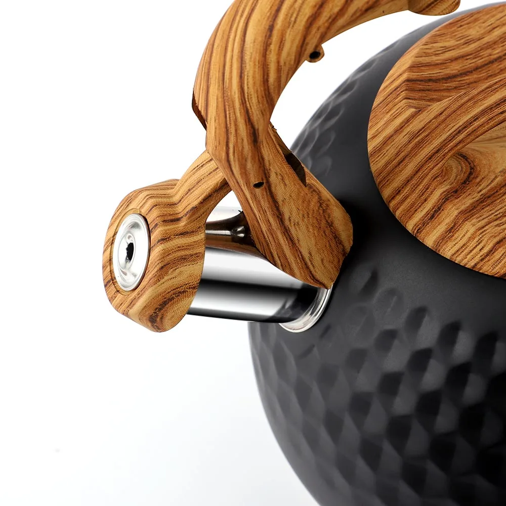 Whistling Kettle Stainless Steel 3L 2.7QT Stove Top Tea Pot Whistling Tea Kettle