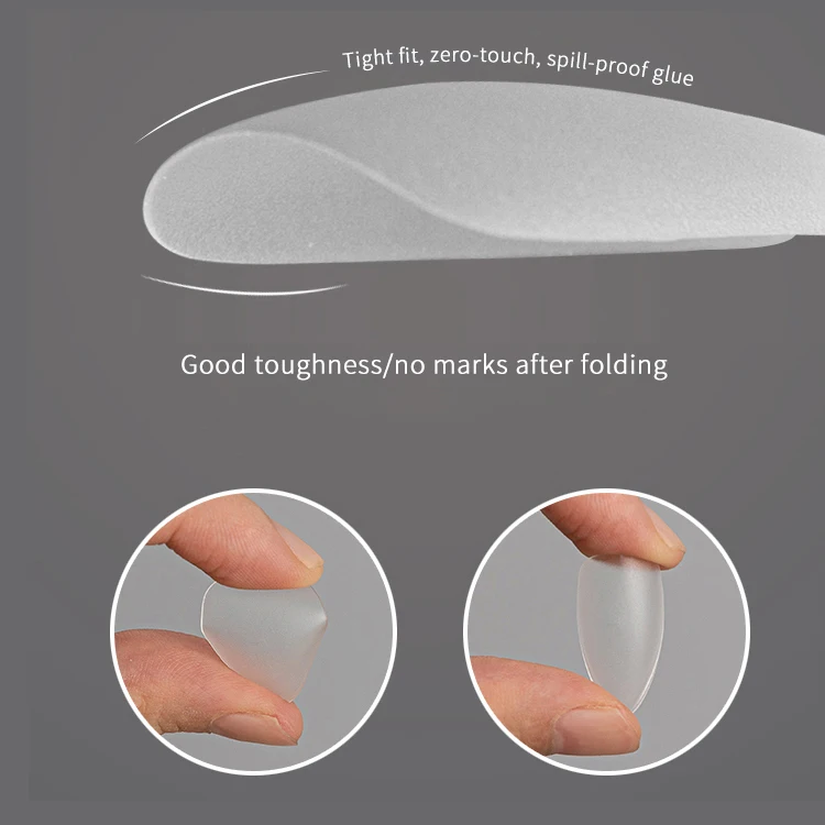 Custom logo 300Pcs/Box C Curve Nail Tips round Acrylic Full Cover Clear  nail tips