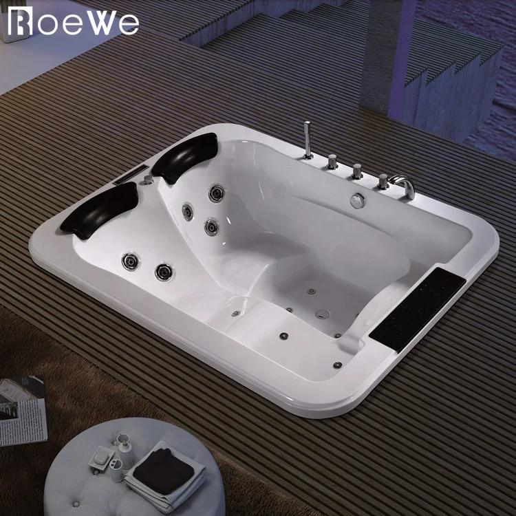 2 person water massage with tv drop-in bath tubs with digital control acrylic hydromassage whirlpool bathtub
