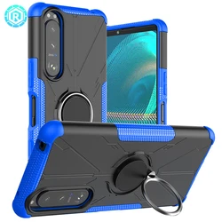 2021 new shockproof case kickstand TPU silicone armor mobile phone case for SONY xperia 5 III ring case