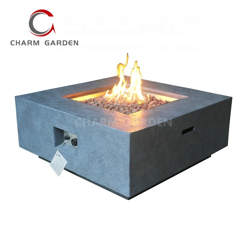 Hot selling Cheap price propane outdoor firepit table with square stainless steel fire pit burner pan
