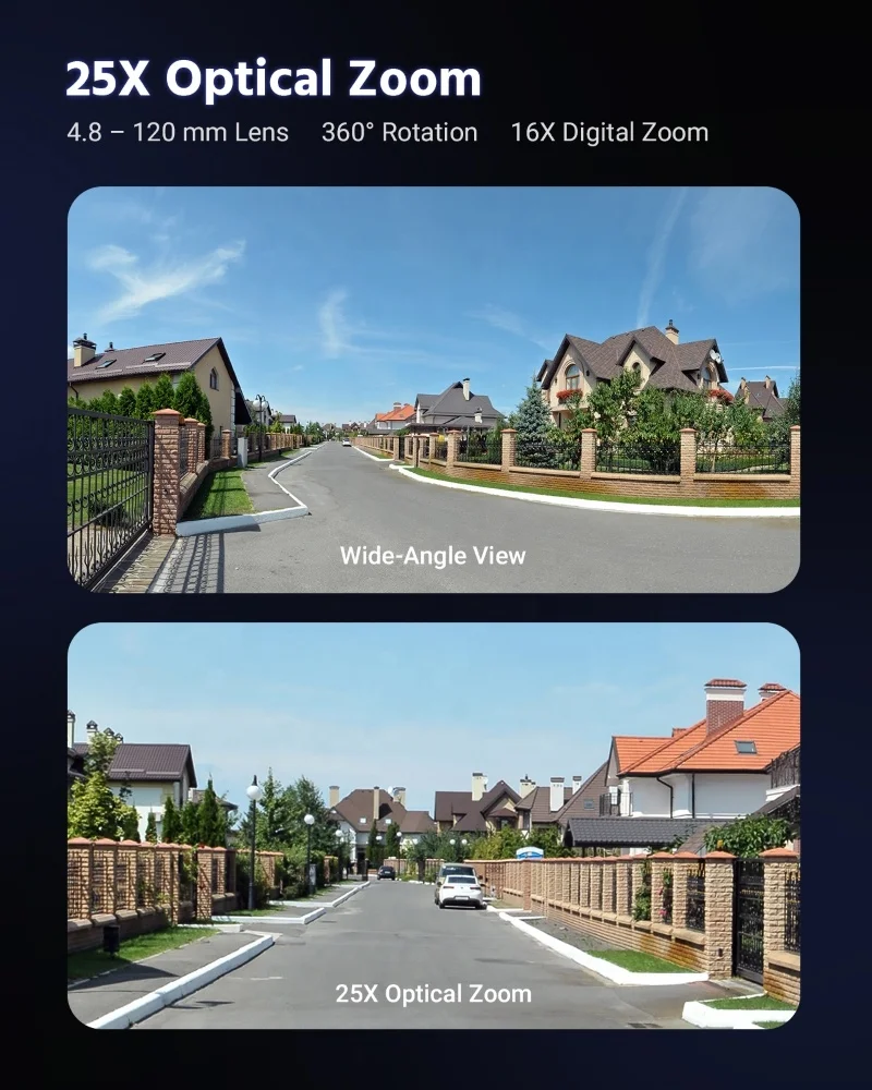 ANNKE High Speed 4MP 25X PTZ Zoom IP Dome Camera Support 2-Way Audio Night Vision Outdoor Waterproof CCTV