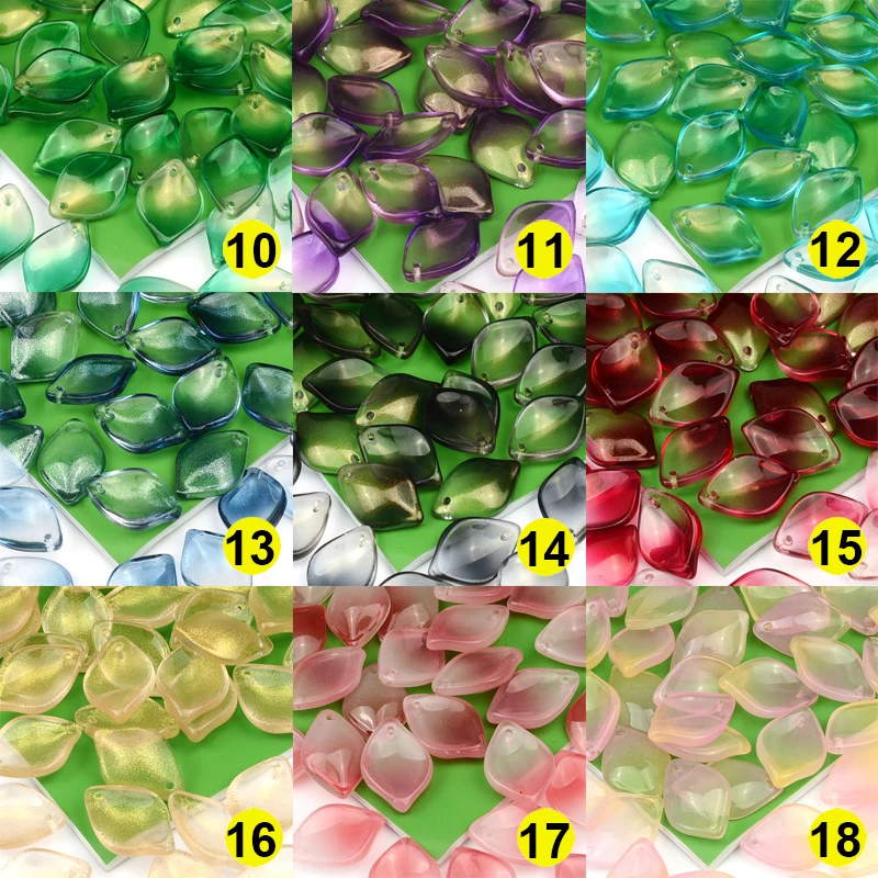 Colorful Petals Shape Lampwork Beads The Three-dimensional Shape Glass Beads Hairpin Handmade DIY