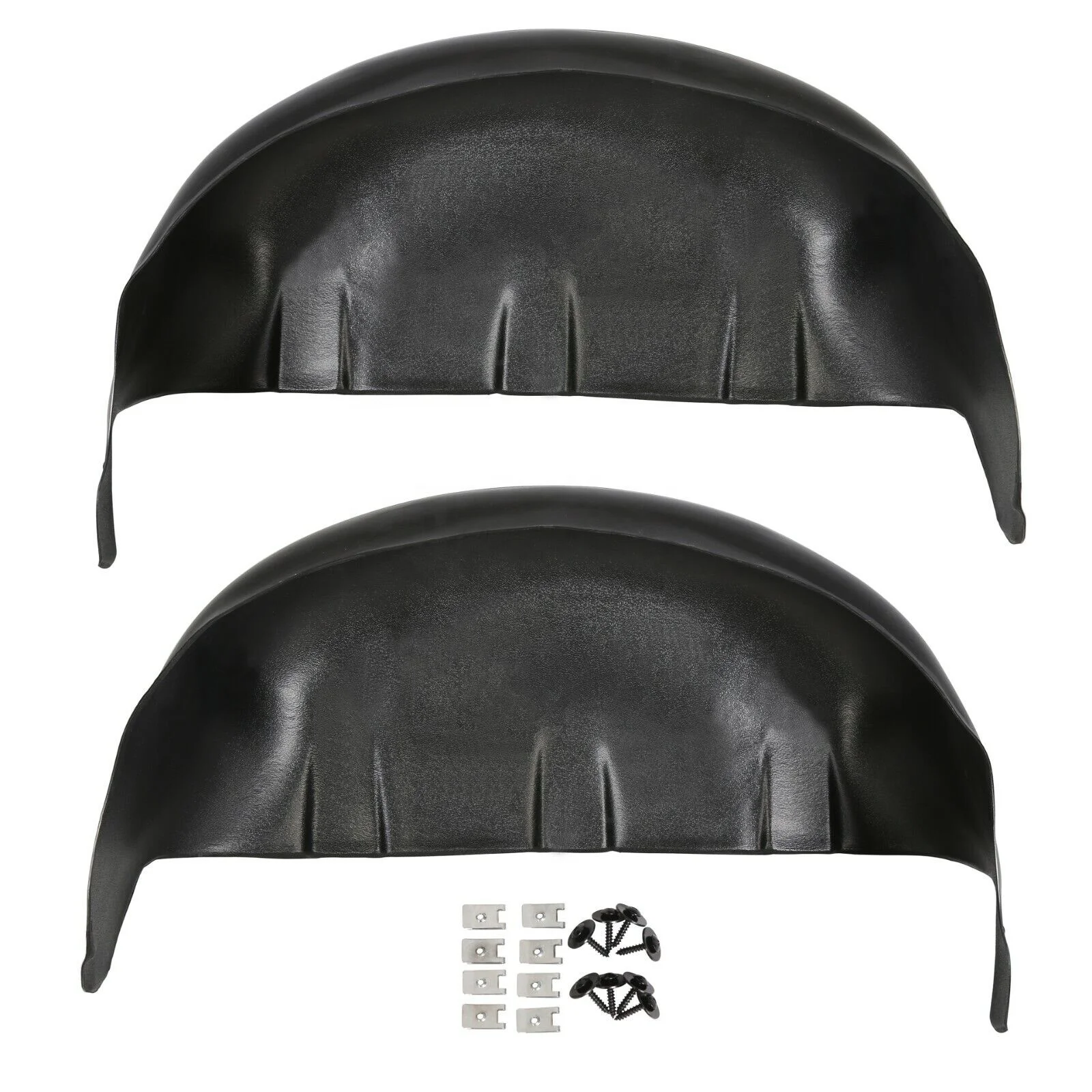 Black Rear Wheel Well Inner Mud Guard Liners Fits 17-22 F-250 Super Duty F-350
