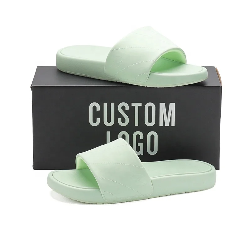 Henghao New Design Custom Luxury Sliding Packaging Box Slides Slippers Velcro Slides-Slipper Sports Slippers Shoes For Male