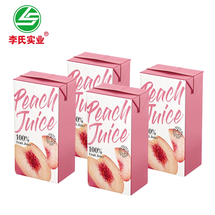 LISHI High Nutrition Good Manufacturer 250ML Fresh Fruit Juices Drink 16Box 24 Box Juice Peach