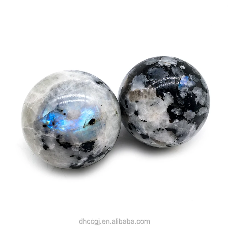 New Arrival Rainbow Moonstone Sphere Wholesale Flashy Rainbow Moonstone balls Blue Flash Rainbow Moonstone Sphere