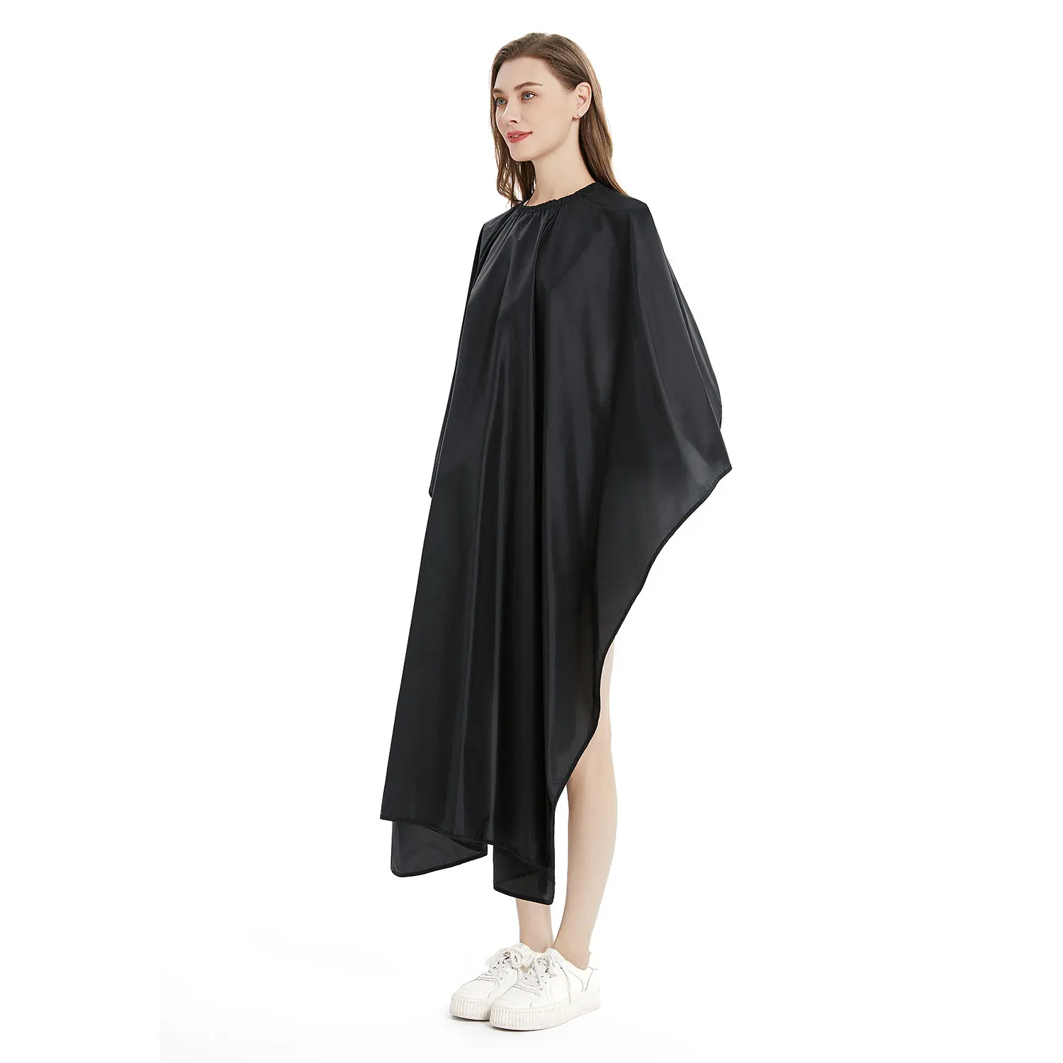 Factory Price Polyester Barber Cape, Custom LOGO Hairdressing Accessories Coloring Cape For Beauty Salon 140A