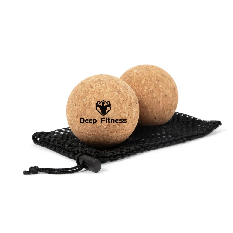Custom Logo Natural Cork Massage Ball Yoga Ball for therapy Massage