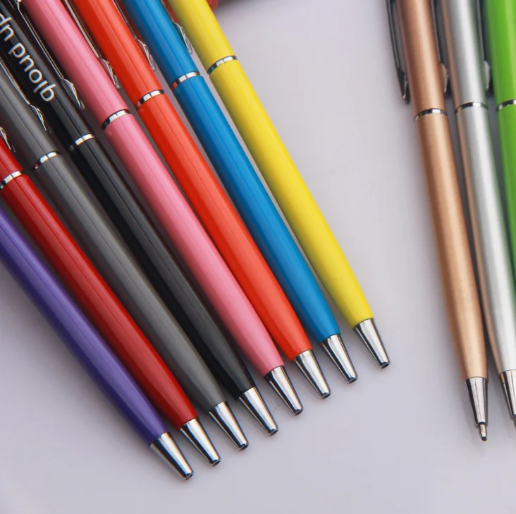 Best selling wholesale custom metal ballpoint pen with your logo print stylus promotional metal pen