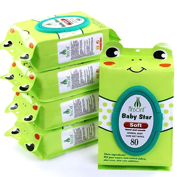 disposable custom bamboo water wet wipes natural care babies 99.9 pure face wipes