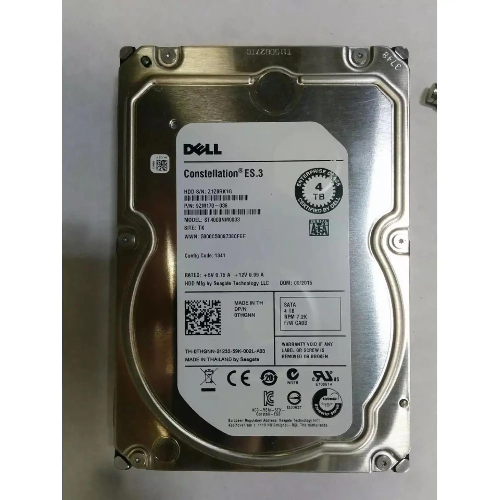  Оригинальный Dell 4 ТБ SAS 3.5in 7 2 K жесткий диск HDD для