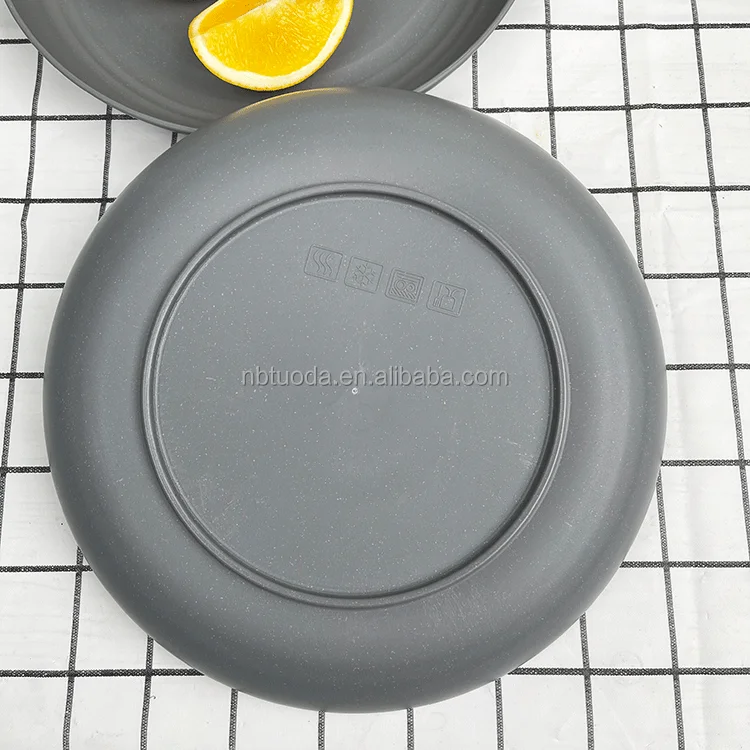 Tuoda02  10'Wheat Straw Plates Unbreakable Dinner Plates Dishwasher & Microwave Safe Reusable Lightweight Plastic Plates