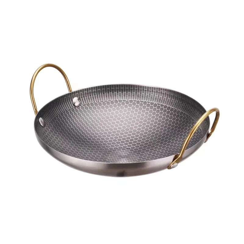 Kitchen cooking pot household stainless steel honeycomb coating wok cooking noodle hot pot cooking seafood pot kitchen gadgets