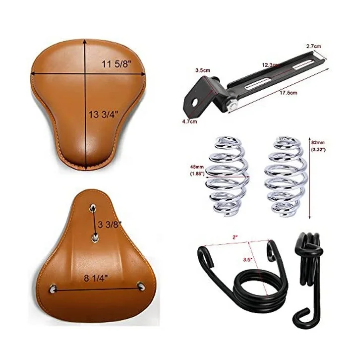 Custom Motorcycle  Compression Coil springs shock absorber Solo Seat For Harley Bobber Chopper