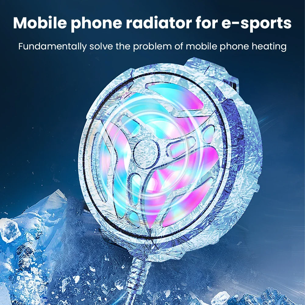Mini Smart Phone Cooling Fan Gaming Mobile Cooler Fan Cell Phone Type-C Cool Heat Sink Radiator