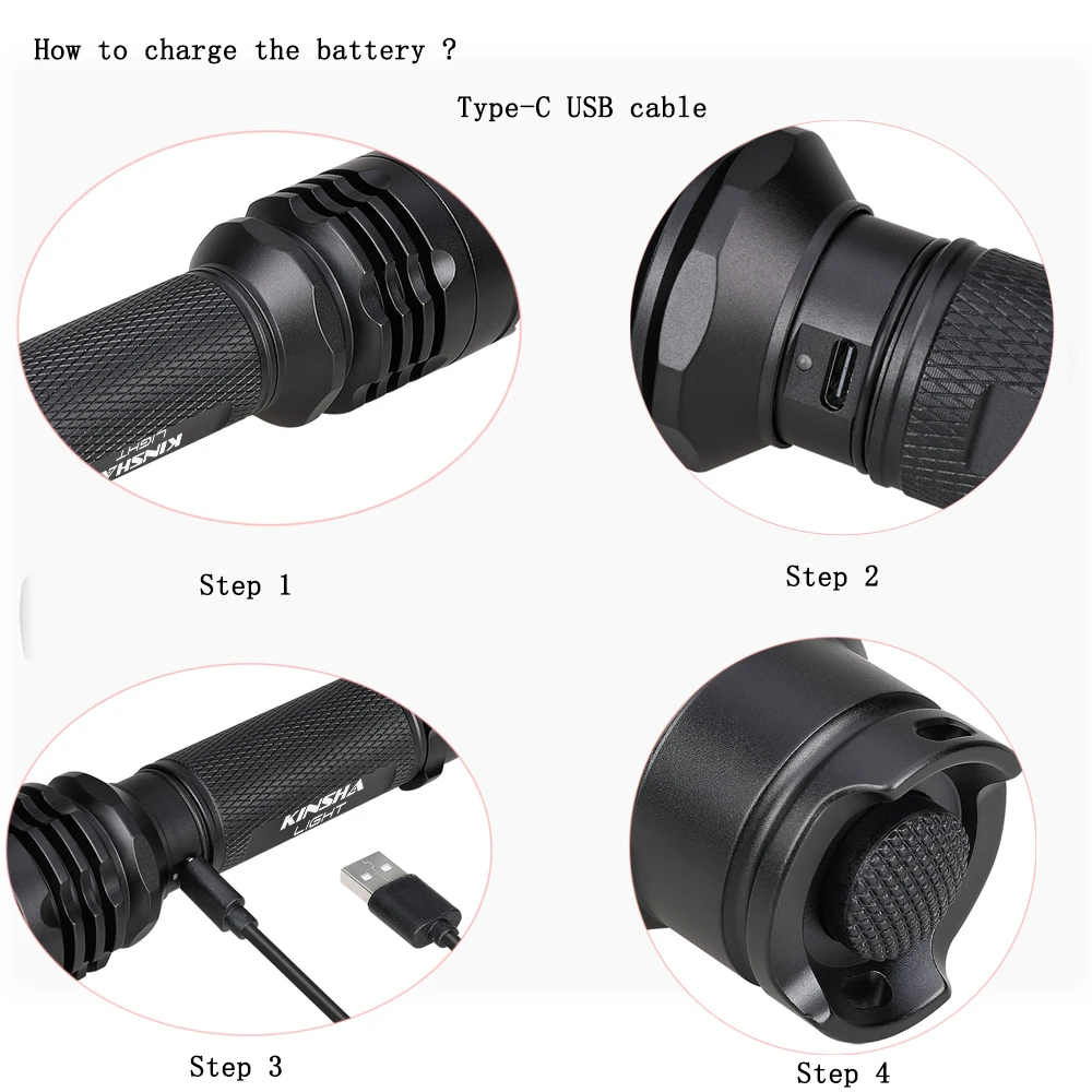 
wholesale portable tactical police led military defense gun waterproof led flashlight torch 