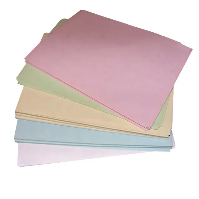 Factory Price 45-80gsm Mixed Wood Pulp Image Blue Non Carbon Self Copy Paper 70x100cm Carbonless Paper