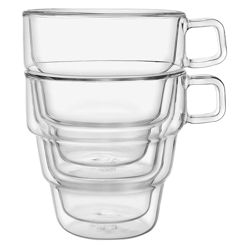 Eco Clear Borosilicate Glass Cup BPA Free Highball Glass Cup Hand Blown Glass Coffee Dessert Cup