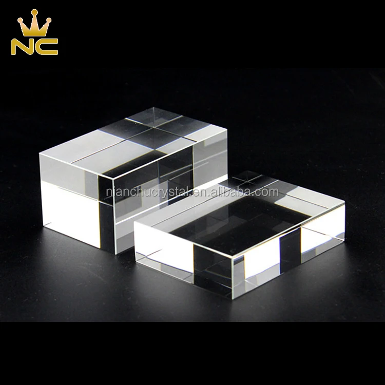 
Decorative Blank 3D Laser Crystal Blocks For Engraving Wholesale Etched Glass Block Paperweight 