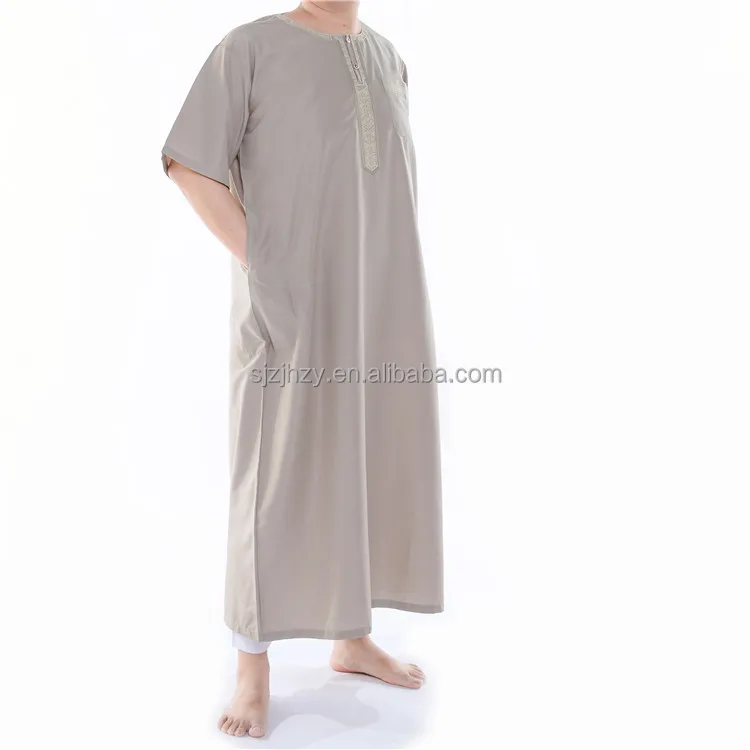 Wholesale Islamic Clothing Men Thobe Arab Dubai Thawb Muslim Dress Abaya Kaftan dress Jubba Jubah