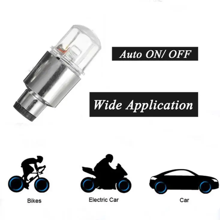 High Quality Bike Wheel Valve Stem Led Flash Tyre Light