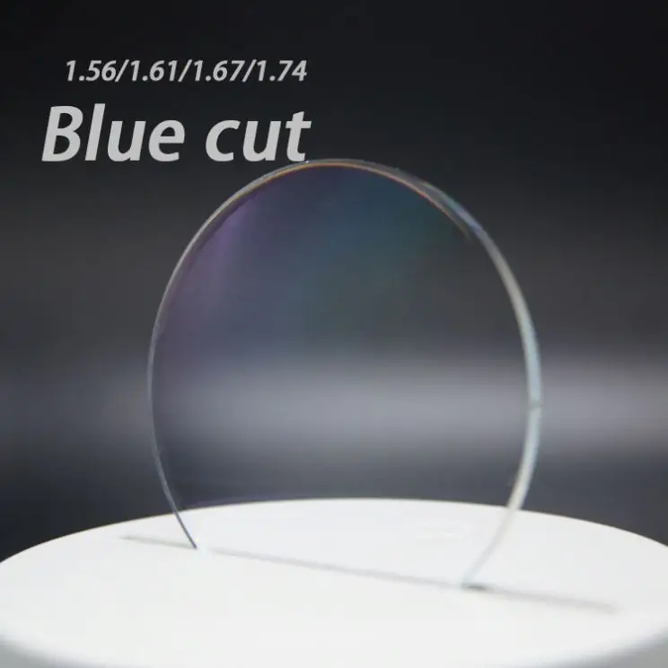 KMD Cheap Price 1.67 Blue Cut HMC  Single Vision Anti Blue Light Glasses Uv420 Blue Cut Lens Optic