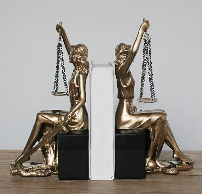 European creative goddess statue resin crafts bookend for home decoration