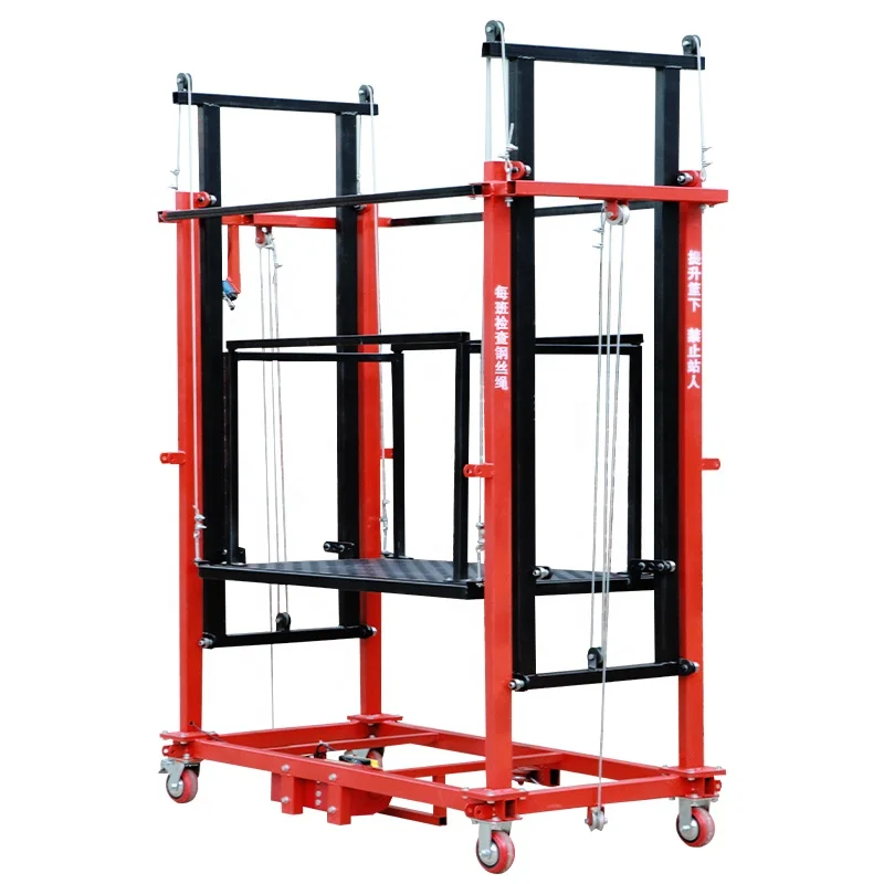 500kg 300kg 3m 5m 6m 8m electric scaffold lift foldable electric scaffolding lift platform