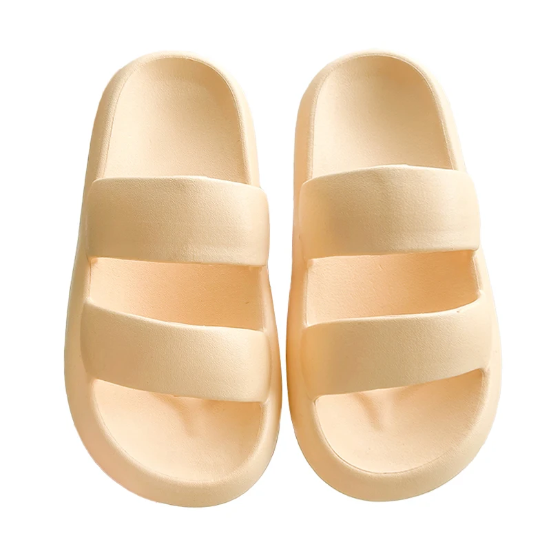 In Stock Female Sandals Women Eva Double Straps Sole Cork Indoor House Slippers