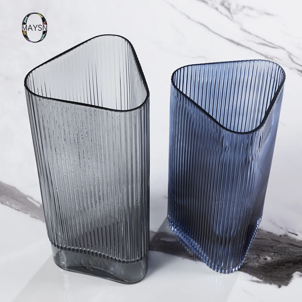 Glass Flower Other Decor Ornament Pot Modern Minimalist Luxury Accessories Decorations for Home Tabletop Vase