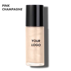 Wholesale Private Label Green Tea Extract Liquid Body Glitter Shimmer Glow Highlighter Spray Bottle for Face and Body Glitter