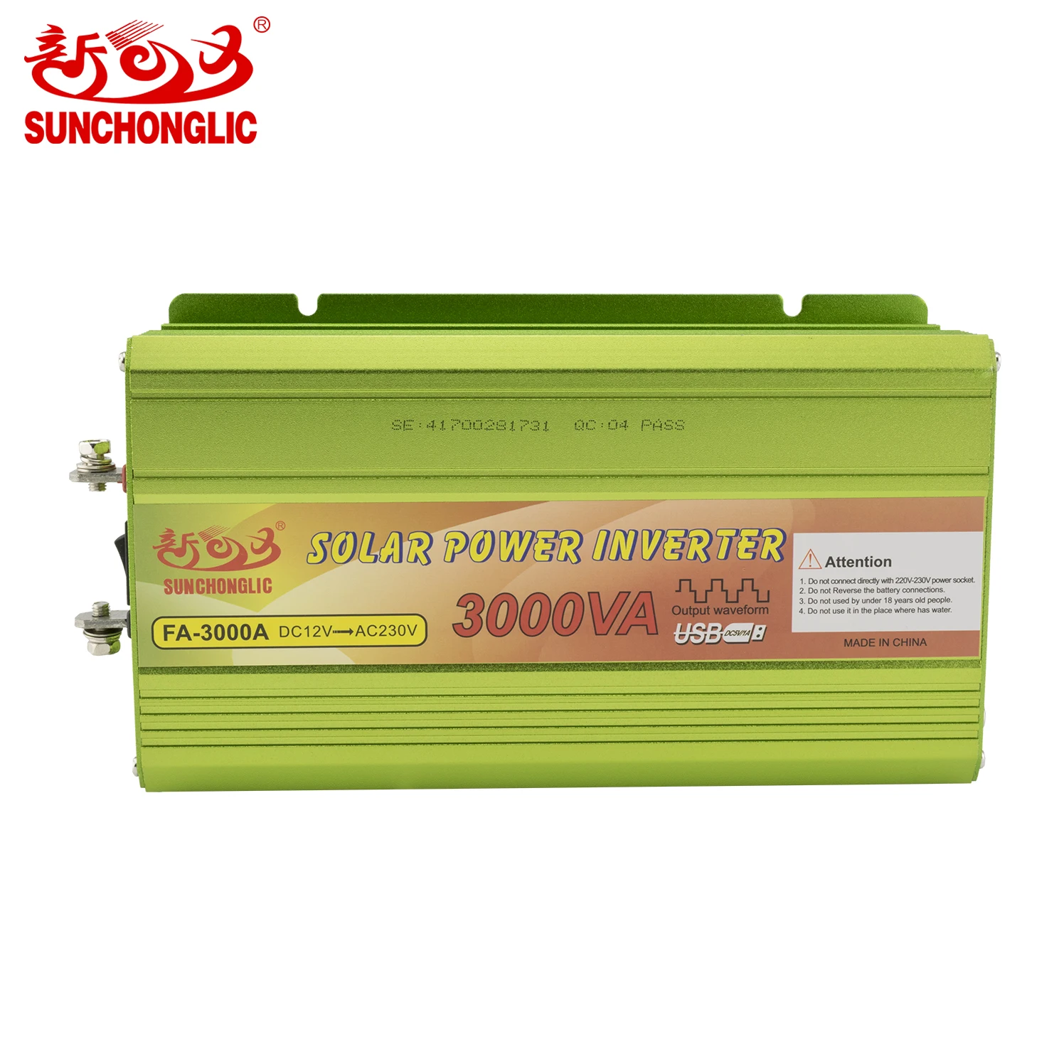  Sunchonglic инверторами постоянного тока 12V в постоянный преобразователи AC 220V инвертор 3000 Вт с узором «гусиные лапки» Модифицированная синус волна инверторы солнечной