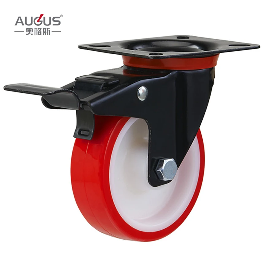 4 inch moving trolley wheel industrial swivel polyurethane caster wheel