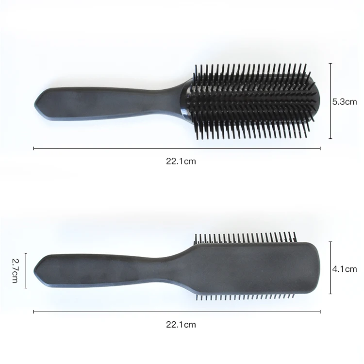 Professional design hairstyle for gentlemen 9 rows strong bristles brush